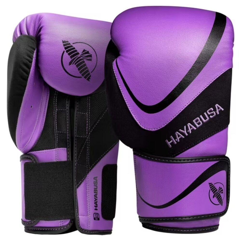 Hayabusa H5 Boxing Gloves for Men and Women - Purple/Black, 16 oz